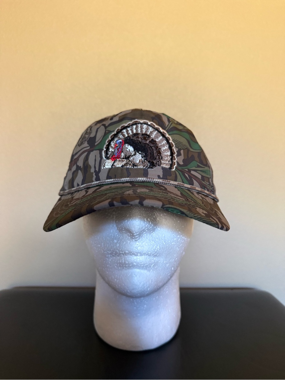 Nomad Camo Baseball Cap with Embroidered Turkey Patch - Greanleaf